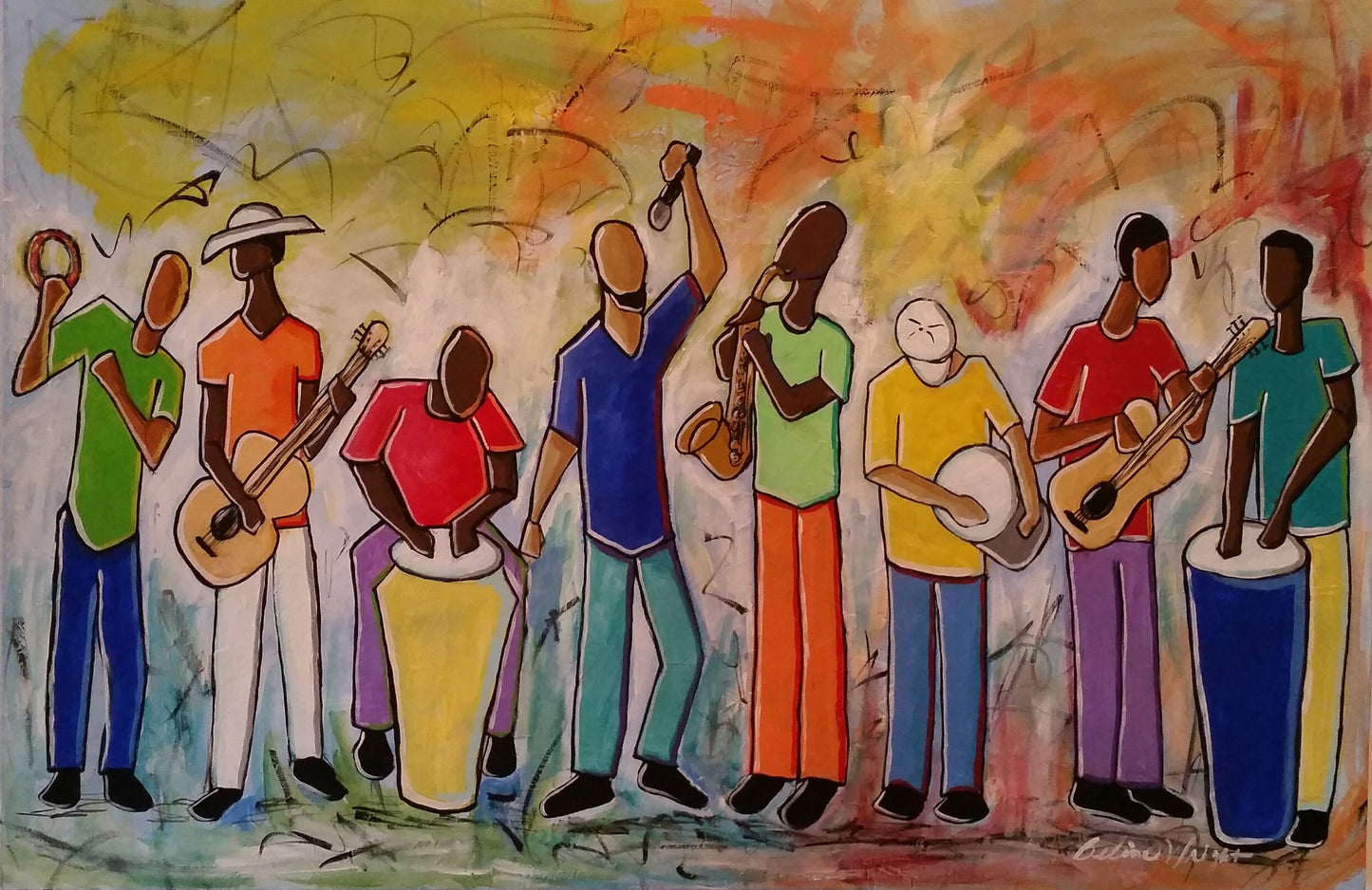Music Men Original Painting