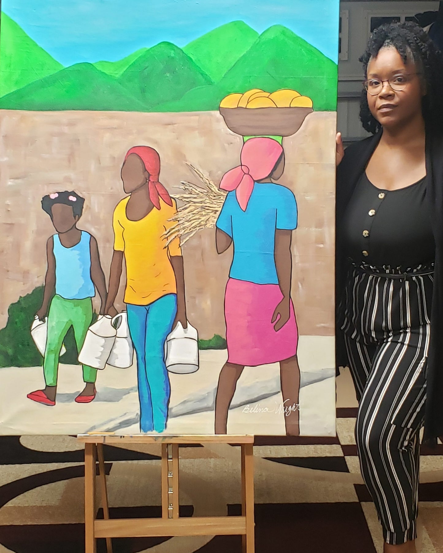 A Walk in Les Cayes Original Painting
