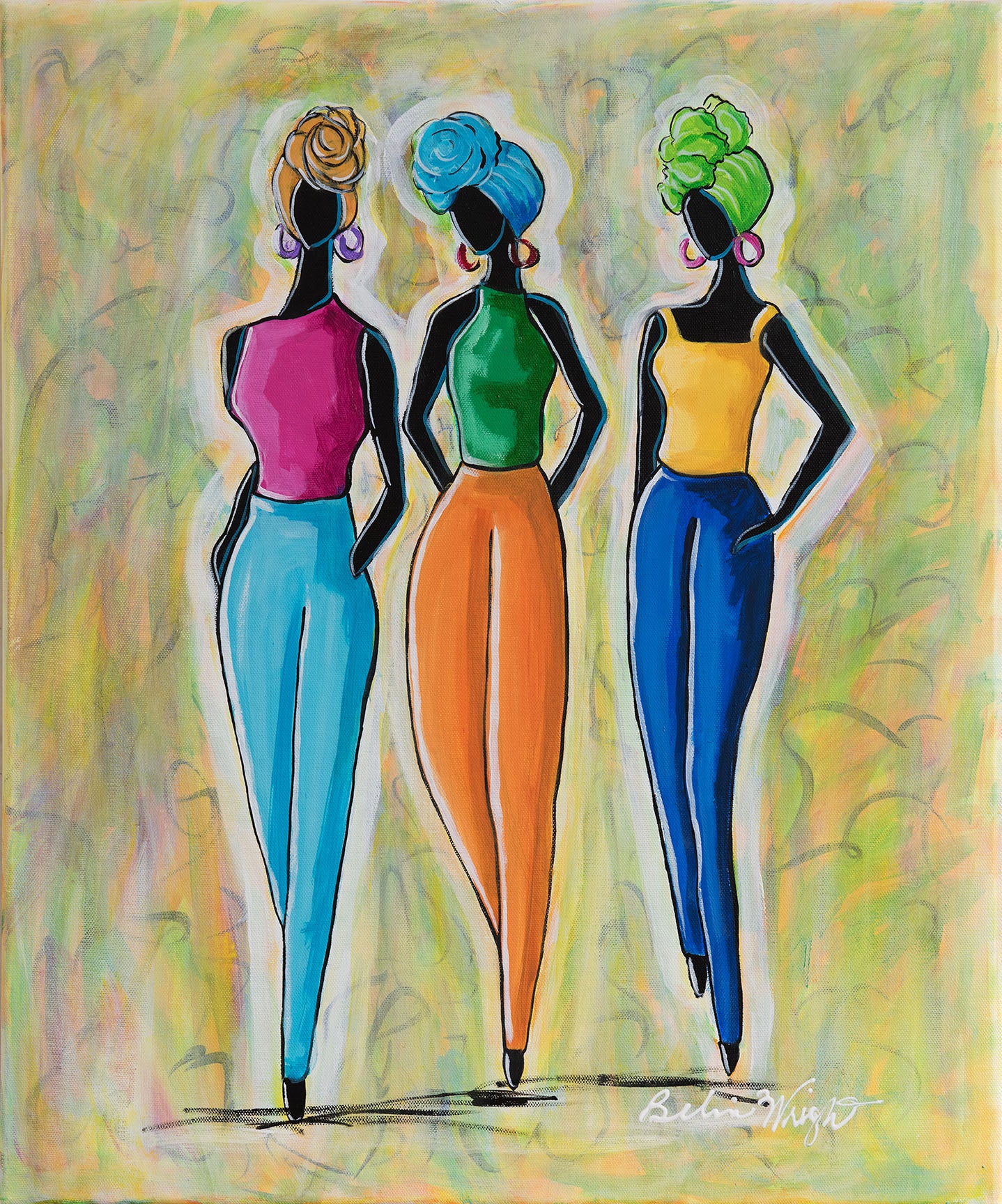 Me and My Girls Original Painting