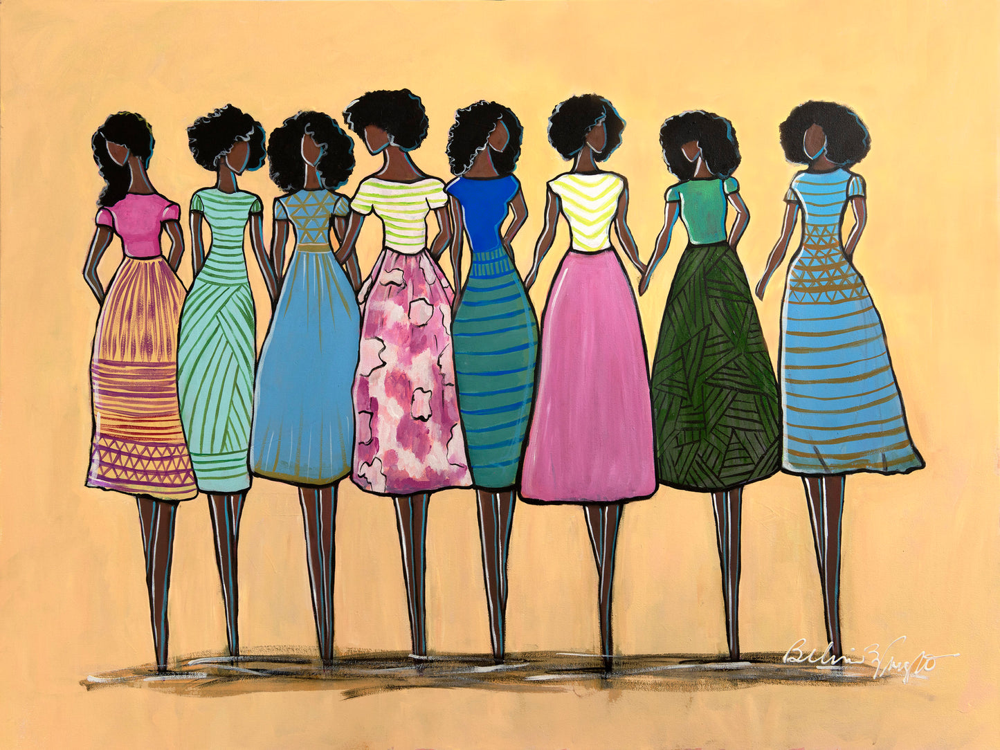 With My Girls Original Painting