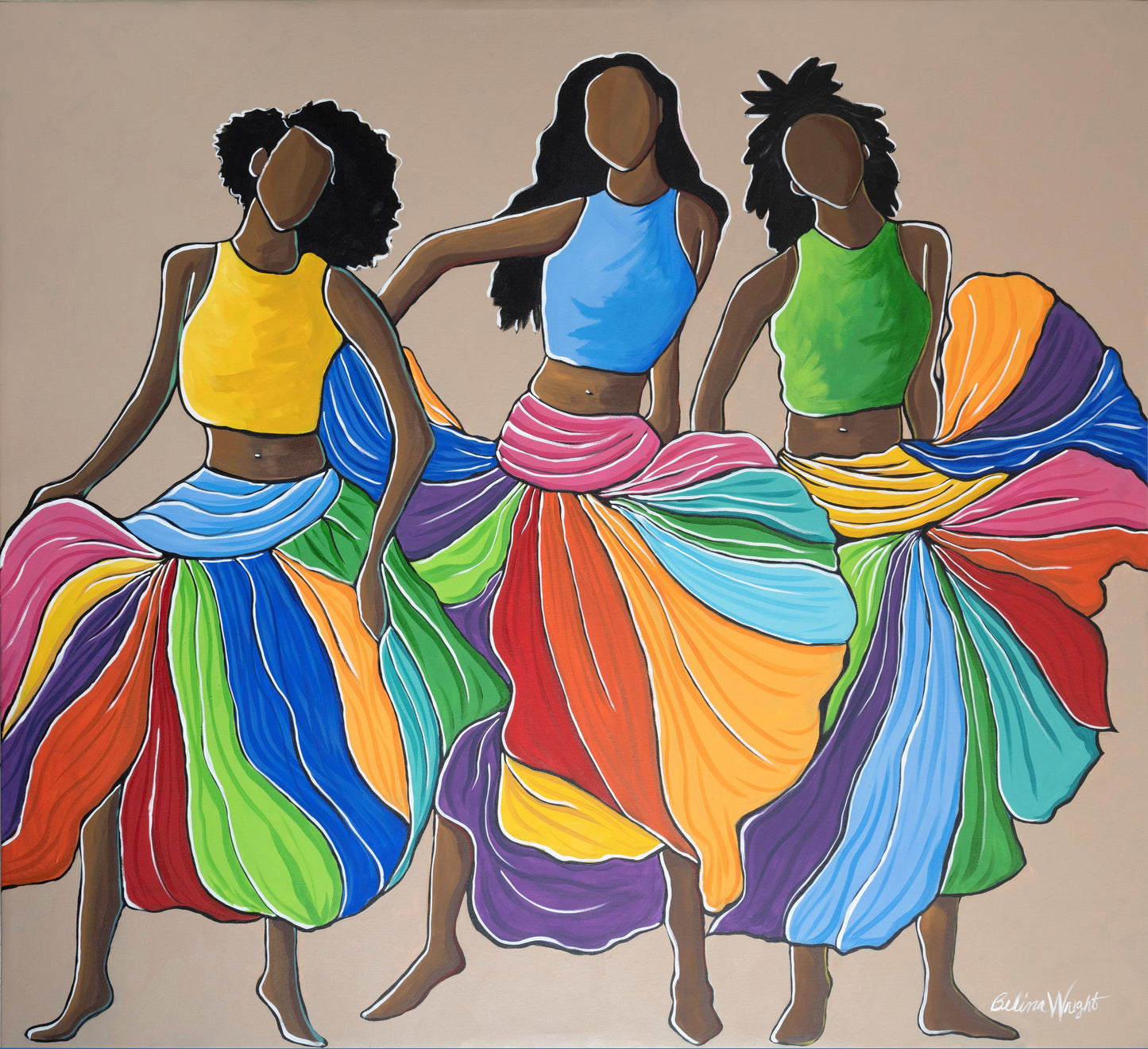 Dancing in Full Color Original Painting
