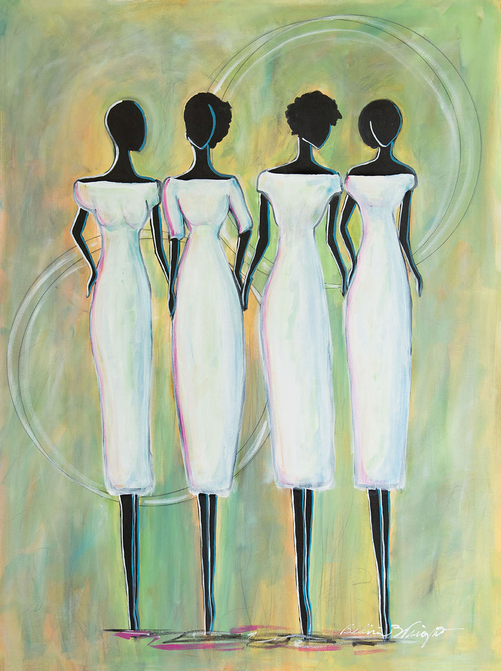 4 Women in White