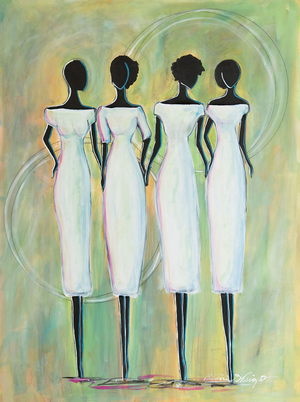 Women in White Original Painting