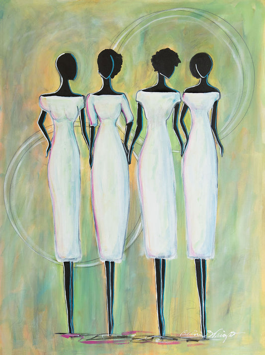 Women in White Fine Art Prints